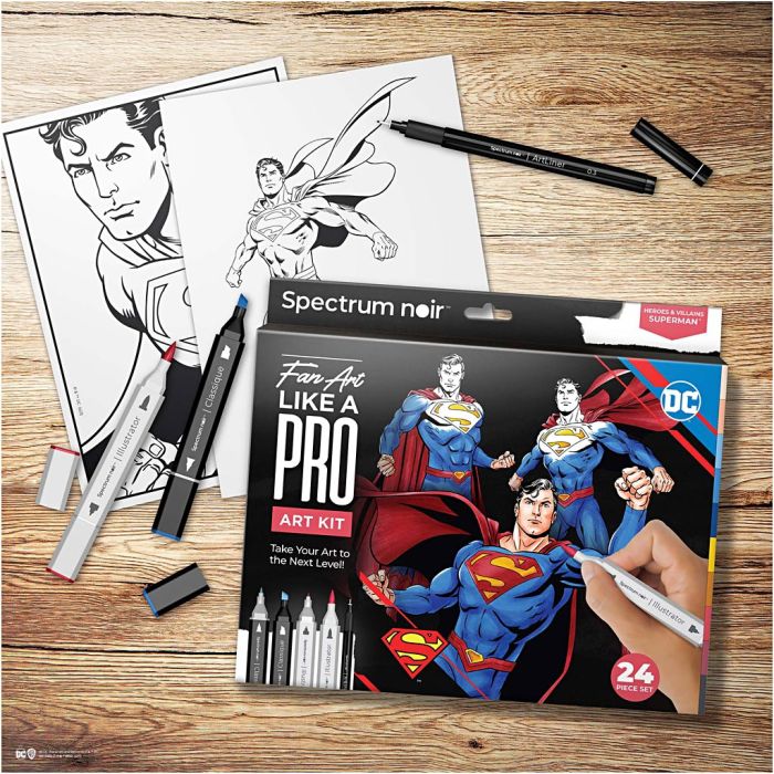 Kit DIY d’illustration, Superman, ass. de couleurs, 1 Pq.