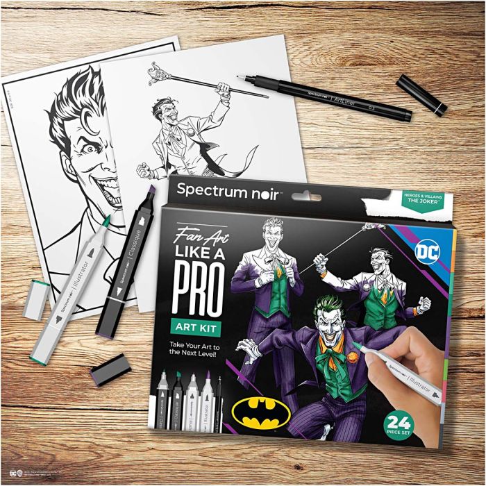 Kit DIY d’illustration, Héros et méchants : Le Joker, ass. de couleurs, 1 Pq.