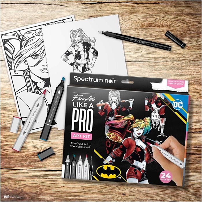 Kit DIY d’illustration, Harley Quinn, ass. de couleurs, 1 Pq.