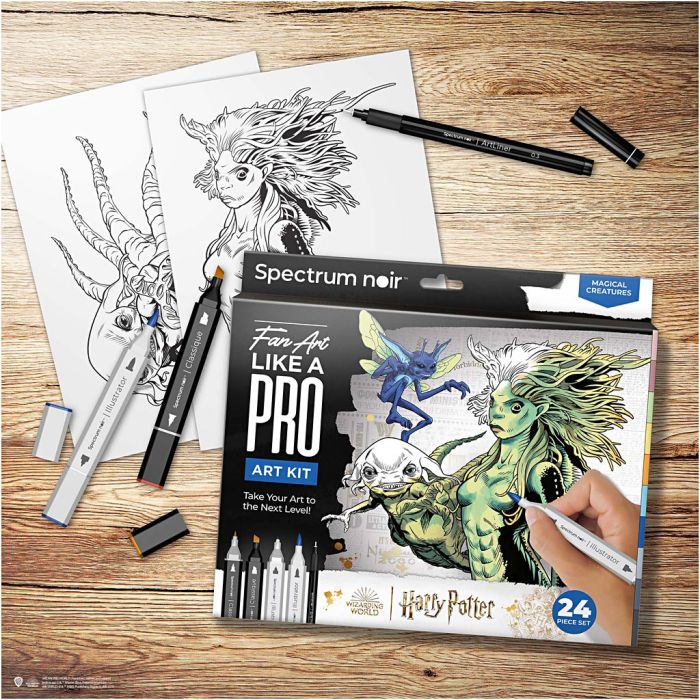 Kit DIY d’illustration, Harry Potter : Créatures magiques , ass. de couleurs, 1 Pq.