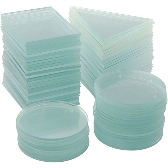 Plaques de verre, ép. 3 mm, 3x30 pièces/ 1 Pq.