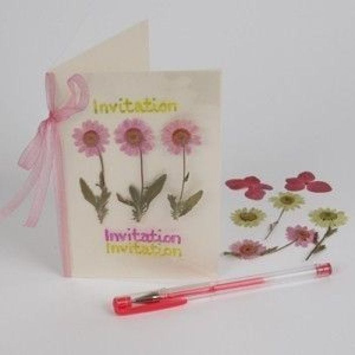 A Laminated Flower Card