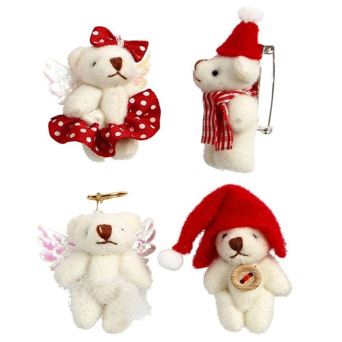 Une broche ours en peluche