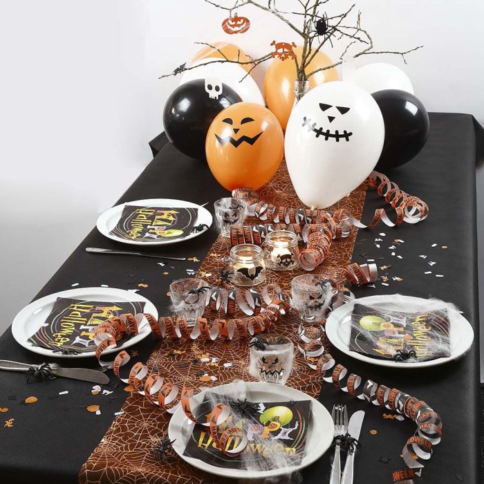 Décoration d'une table d'Halloween