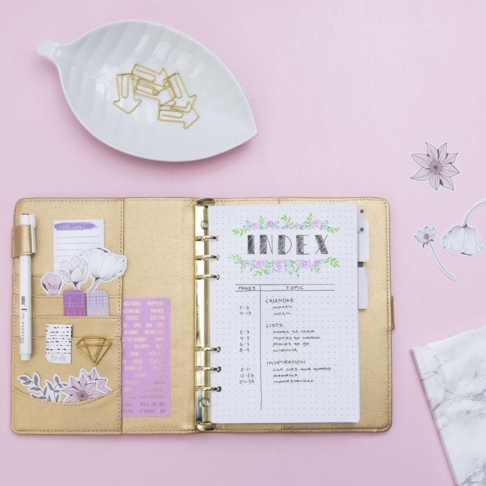Un index pour Bullet-journal et agenda