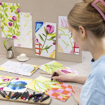 Des &oelig;uvres d&rsquo;art color&eacute;es avec des pastels &agrave; l&rsquo;huile