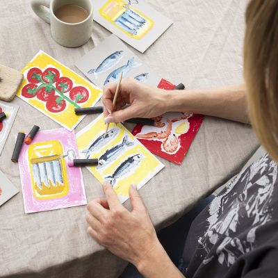 Comment fabriquer une carte avec des pastels &agrave; l&rsquo;huile