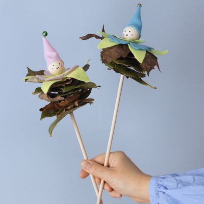 Fées forestières en feuilles et feutre