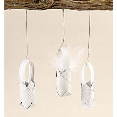 Small slim woven baskets