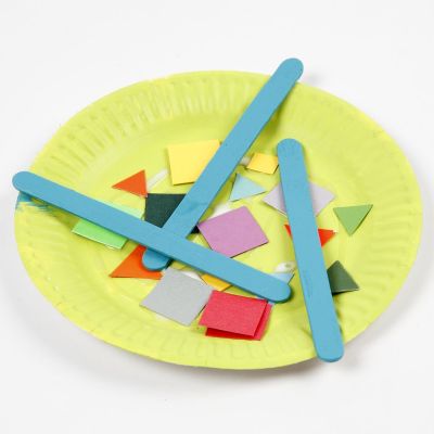  Assiette en Carton avec Mosaïque en Carton