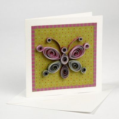 Quilling on a Greeting Card