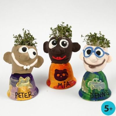 T&ecirc;tes en Silk Clay model&eacute;es sur des Cloches
