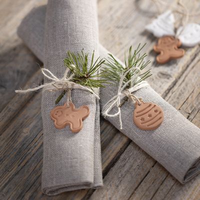 Formes de Noël en pâte autodurcissante pour décoration ou pour suspendre