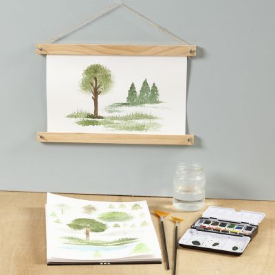 Comment peindre des effets naturels avec un pinceau &eacute;ventail et des aquarelles
