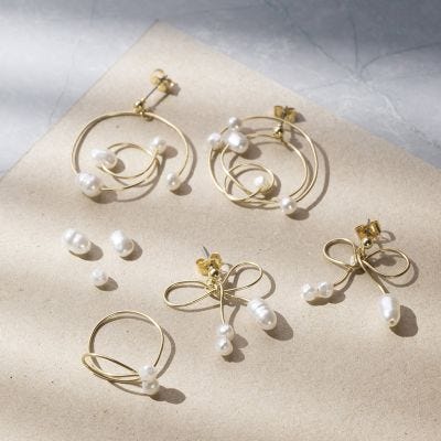 Boucles d’oreilles et bague en fil pour bijoux 