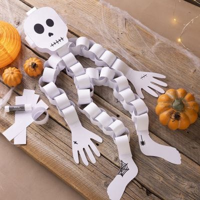 Squelette d’Halloween en papier