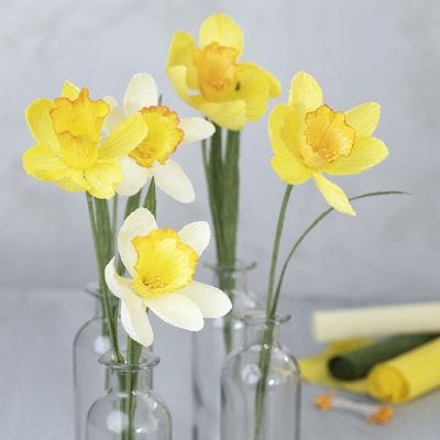 Jonquilles en papier crépon