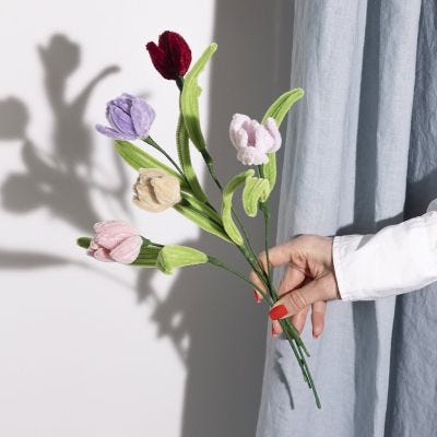 Tulipes en fils chenille
