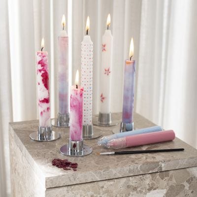 Bougies décorées