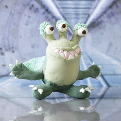 Monstre Lulu en pâtes Silk Clay® et Foam Clay®