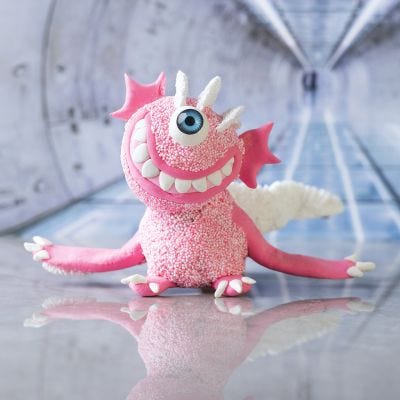 Monstre Sally en pâtes Silk Clay® et Foam Clay®