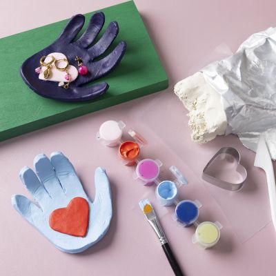 Plat à bijoux en argile autodurcissante