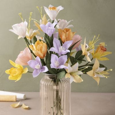 Bouquet en papier crépon