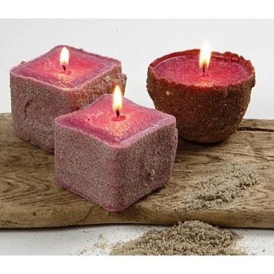 Candle making in sand
