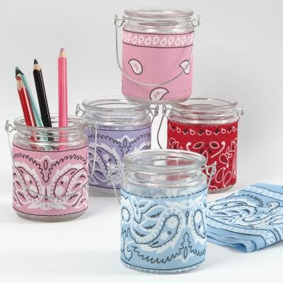 Bougeoirs avec découpage de Bandana