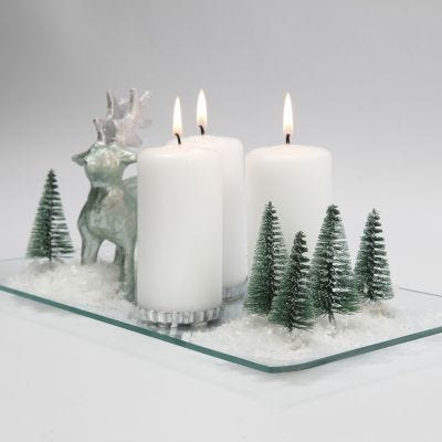 Une décoration de Noël avec de bougies