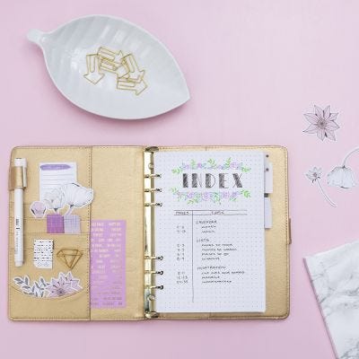 Un index pour Bullet-journal et agenda