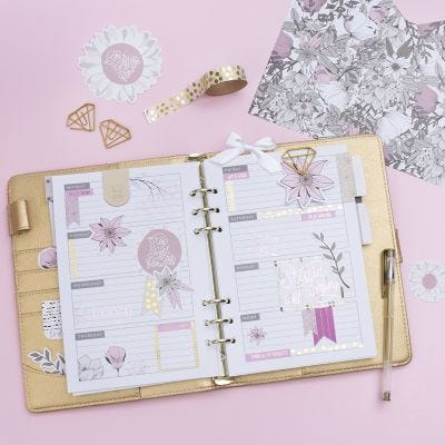 Agenda de 5 semaines décoré