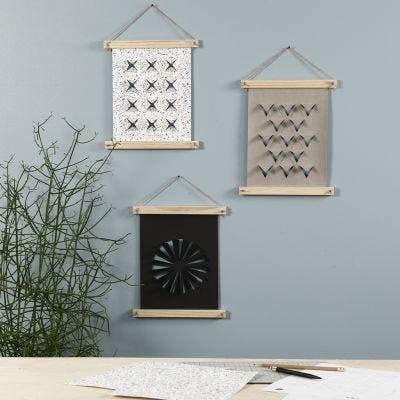 Une décoration murale en papier imitation cuir