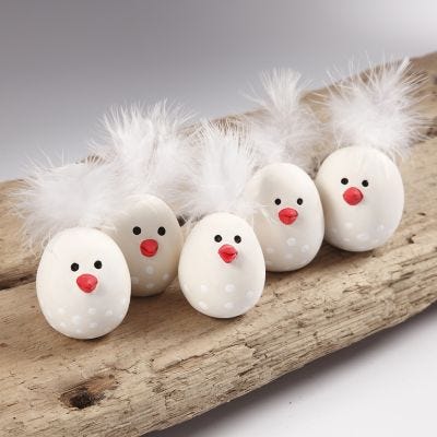 Des poussins de Pâques en argile autodurcissante
