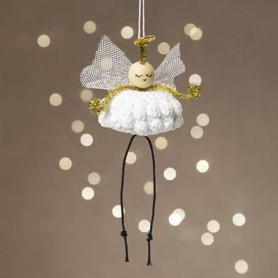 Ange crocheté en fil de coton