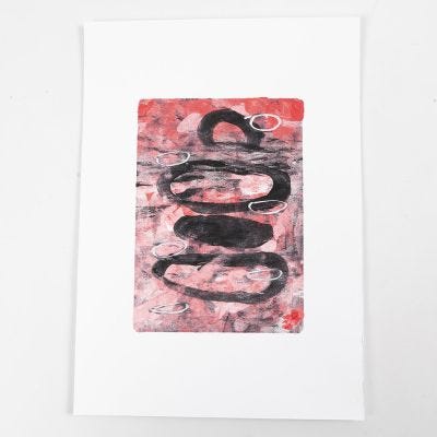 Comment réaliser des impressions sur plaque de gel illustrant des motifs faits au pinceau