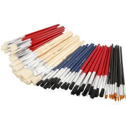 Set de Pinceaux YellowLine, dim. 4+8+10+12+3/4, 60 pi&egrave;ces/ 1 Pq.
