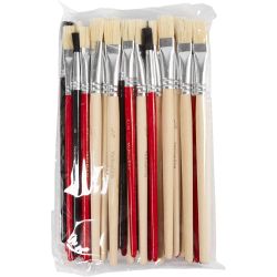Set de Pinceaux YellowLine, dim. 4+8+10+12+3/4, 60 pi&egrave;ces/ 1 Pq.