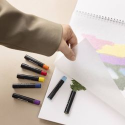 Bloc Pastels &agrave; l&rsquo;huile, A4, feuille 210x297 mm, 300 gr, blanc, 15 flles/ 1 pi&egrave;ce