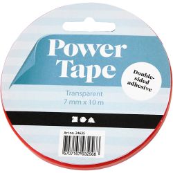 Power tape double-face, L : 7 mm, 10 m/ 1 rouleau