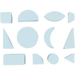 Tampons mousse, H : 25 mm, dim. 15-30 mm, 12 pi&egrave;ces/ 1 Pq.