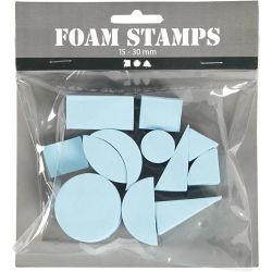 Tampons mousse, H : 25 mm, dim. 15-30 mm, 12 pi&egrave;ces/ 1 Pq.