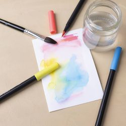 Feutre d&rsquo;aquarelle, Pastels, trait 2+4-8, ass. de couleurs, 12 pi&egrave;ces/ 1 Pq.