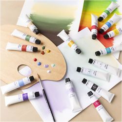 Peinture gouache, ass. de couleurs, 24x20 ml/ 1 Pq.