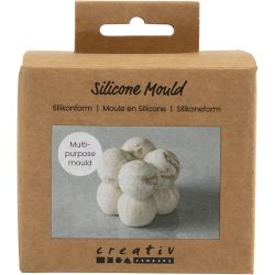 Moule en Silicone, Carr&eacute; avec bulles, H : 4 cm, L : 4 cm, d 4 cm, 1 pi&egrave;ce/ 1 Pq.