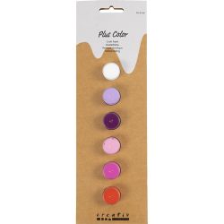 Peinture Acrylique Plus Color, harmonie violet/rose, 6x5 ml/ 1 Pq.