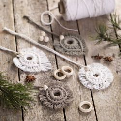 Cordon pour Macramé, L : 198 m, d 2 mm, blanc cassé, 330 gr/ 1 rouleau