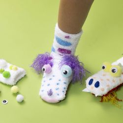 Chaussettes douillettes, dim. One-size, blanc, 1 paire