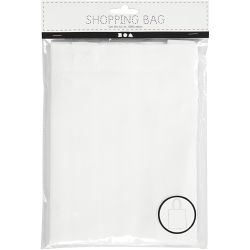 Sac fourre-tout, dim. 38x42 cm, 130 gr, blanc, 1 pièce