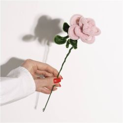 Fil chenille, L : 30 cm, ép. 6 mm, rose, 50 pièces/ 1 Pq.